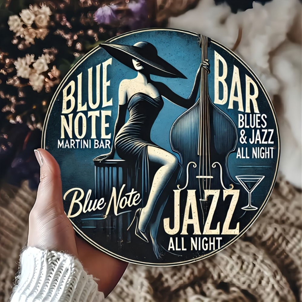 Brass Weight Plate - Blue Note Jazz Martini Bar Винтажное