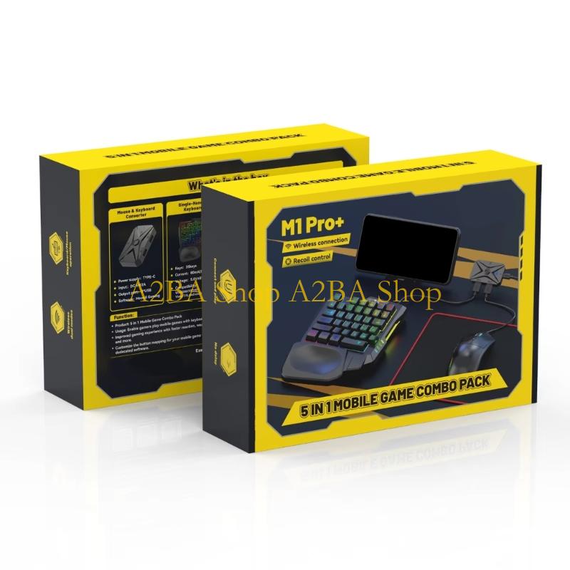 Gaming Keyboard And Mouse Converter For Mobile - A2BA Беспроводная мобильная клавиатура и мышь-конвертер