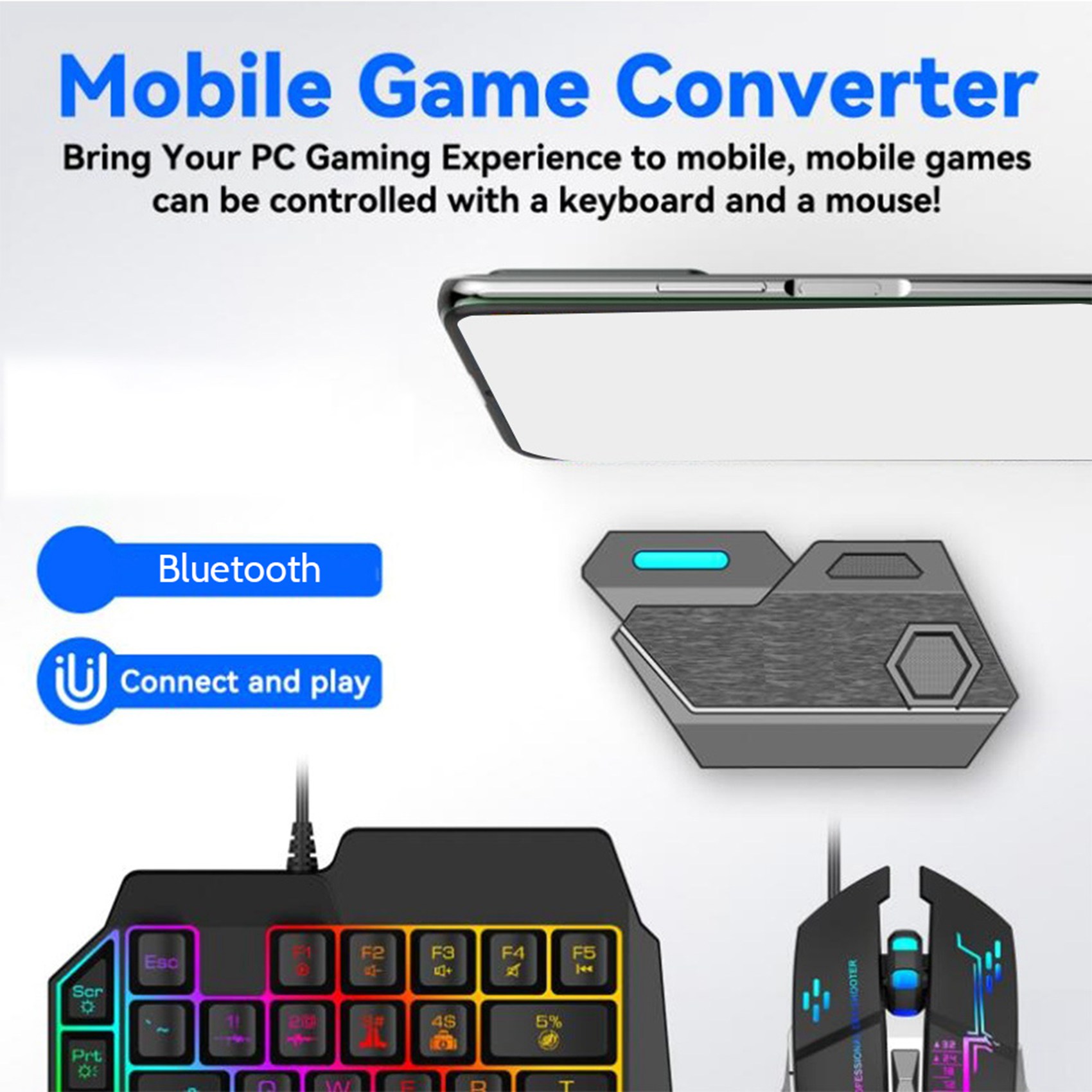 Gaming Keyboard And Mouse Converter For Mobile - ONNL Геймпад Мобильный контроллер PUBG Игровая