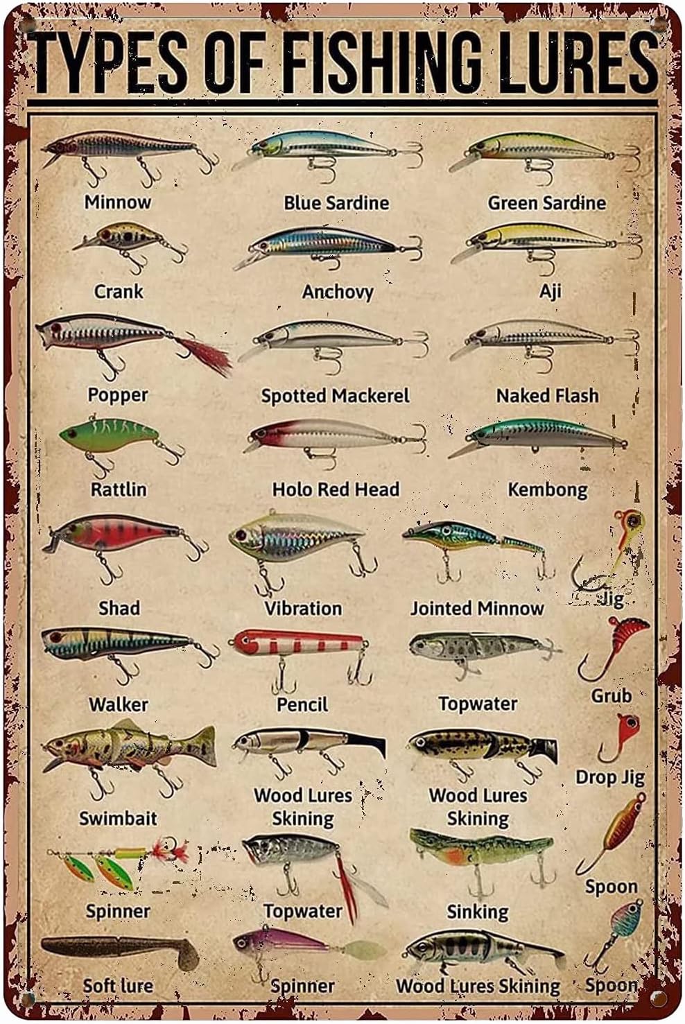 Brass Weight Plate - 1d,TYPES OF FISHING LURES Знания Винтажная