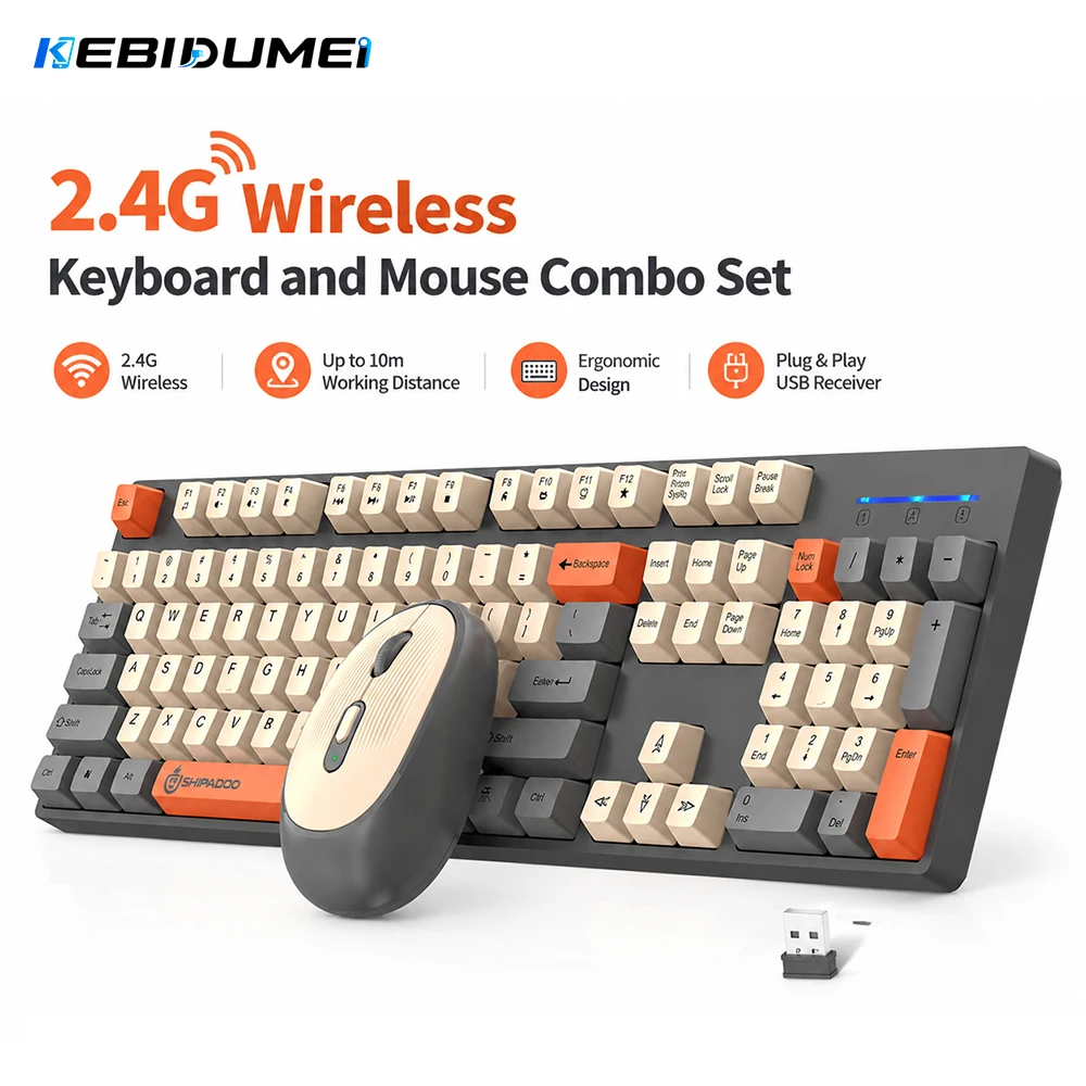 Gaming Keyboard Extension - Беспроводной комплект KEBIDUMEI 2.4G: клавиатура и