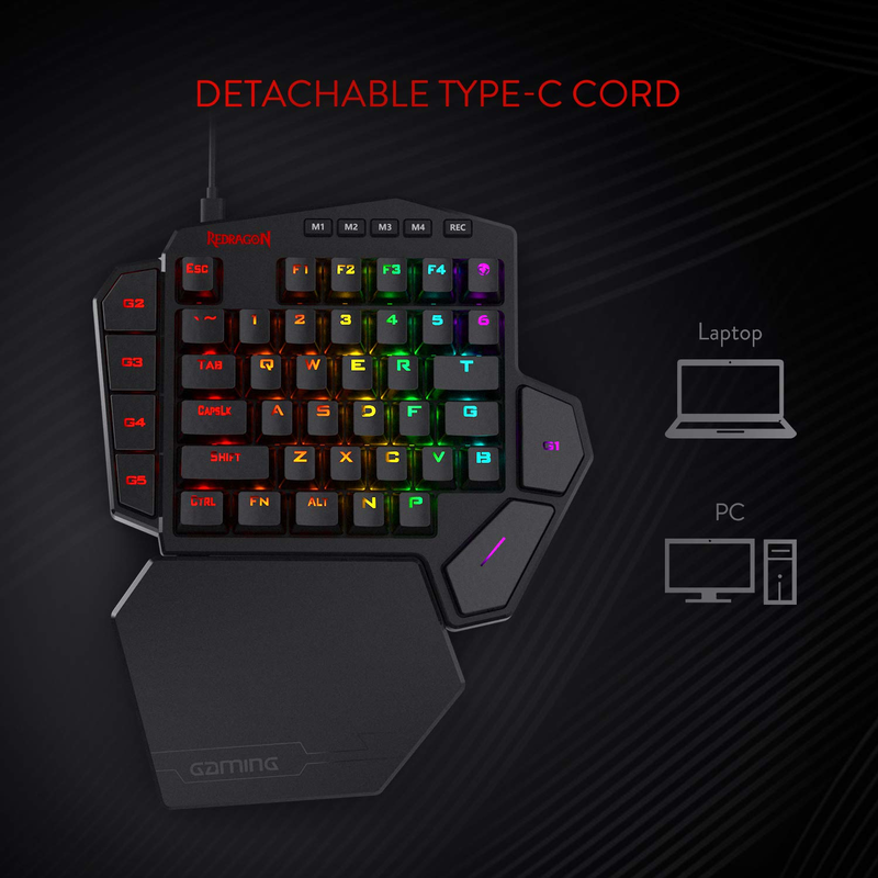 Redragon K585 DITI Одноручная  – обзор и цена Gaming Keyboard 1 Hand