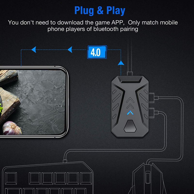 Портативный мобильный игровой  – обзор и цена Gaming Keyboard And Mouse Converter For Mobile