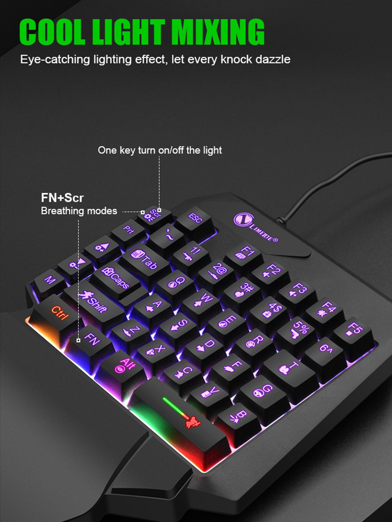 Механическая одноручная игрова – обзор и цена Gaming Keyboard 1 Hand
