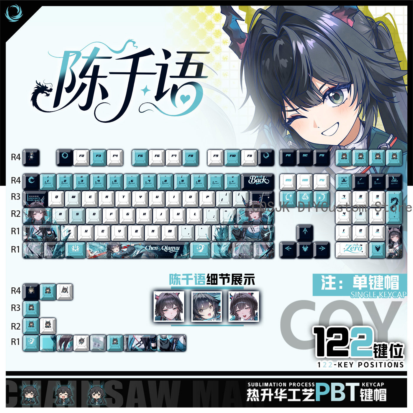 122 клавиши, аниме-кейкапы с Ч – обзор и цена Gaming Keyboard Top