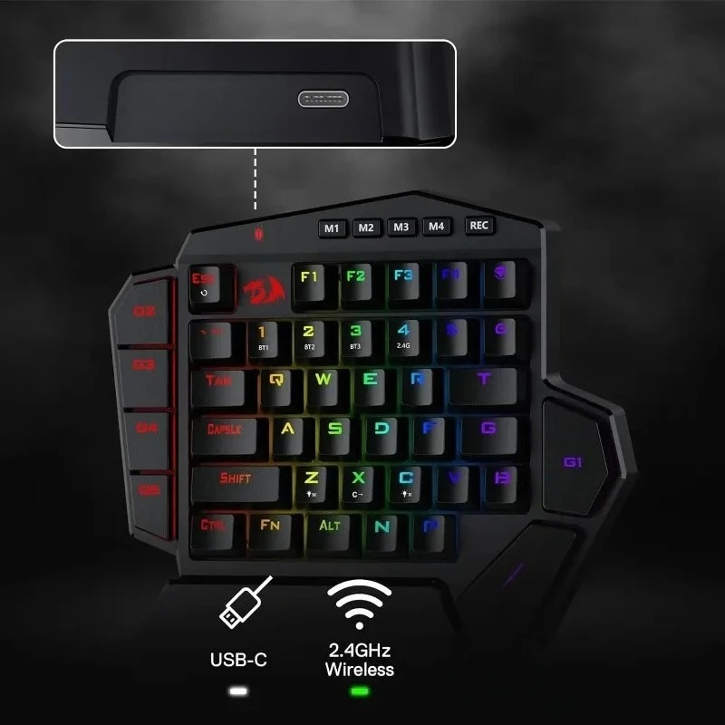 Новая беспроводная механическа – обзор и цена Gaming Keyboard 1 Hand