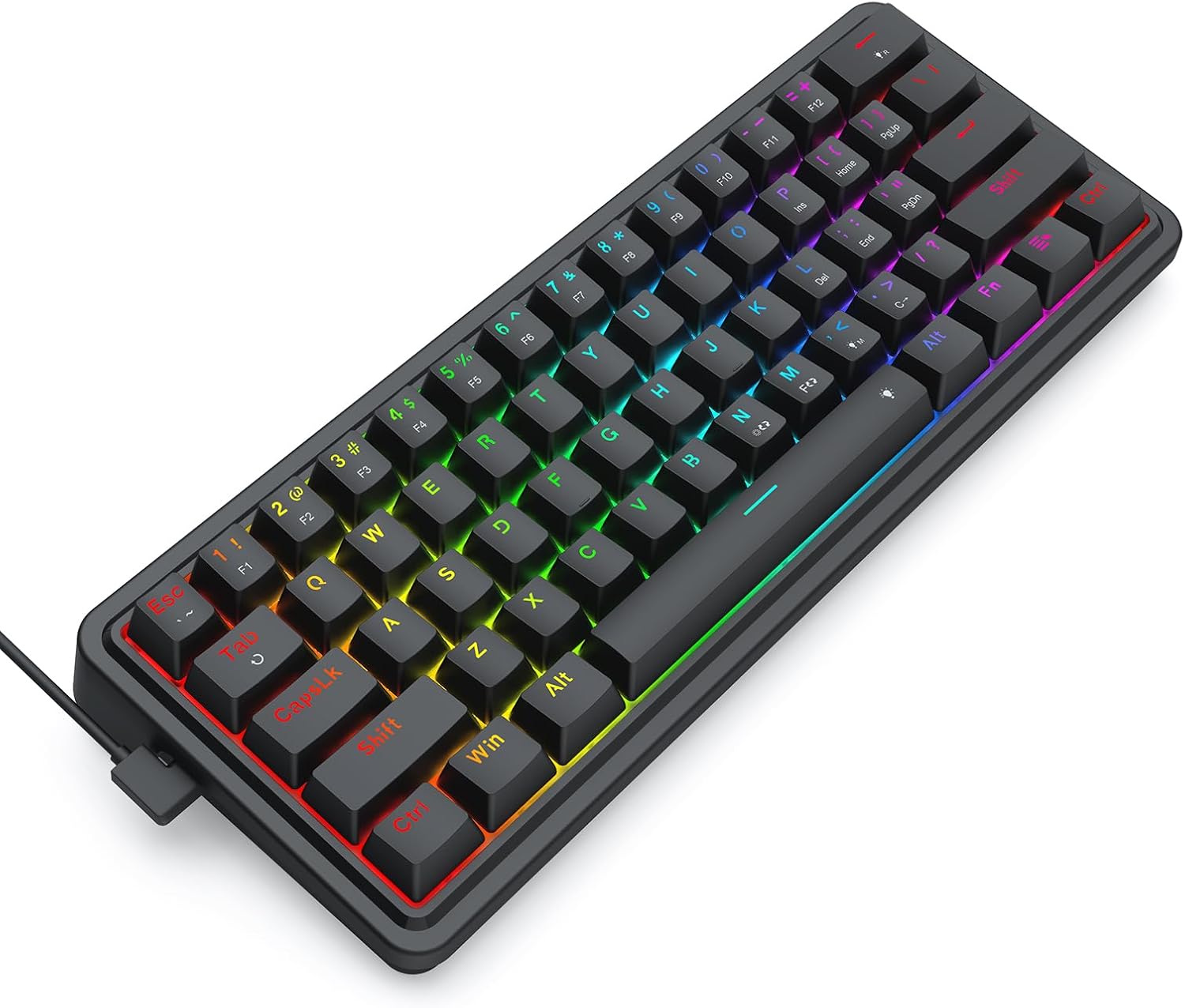 Redragon K722 60% проводная пр – обзор и цена Gaming Keyboard No Noise