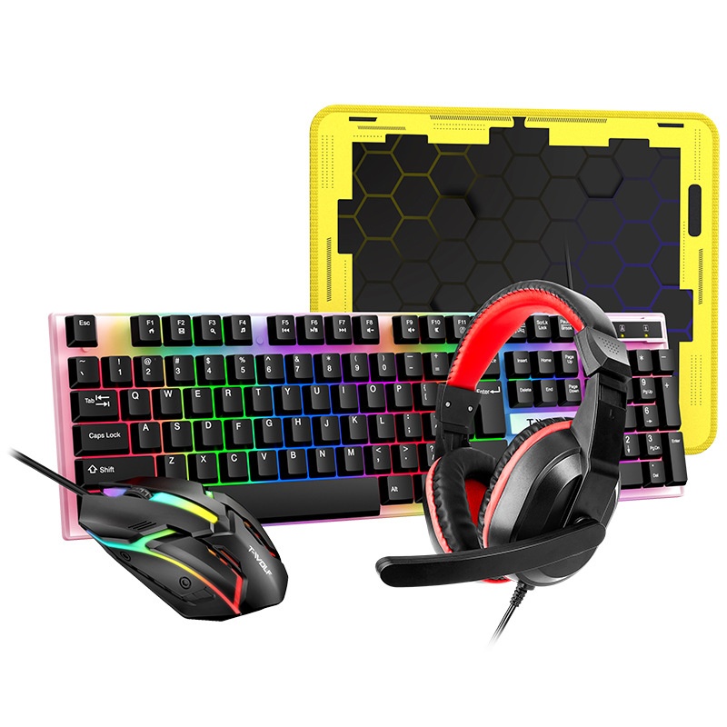 Игровой набор 4-в-1 с RGB-подс – обзор и цена Gaming Keyboard Mouse And Headset Combo