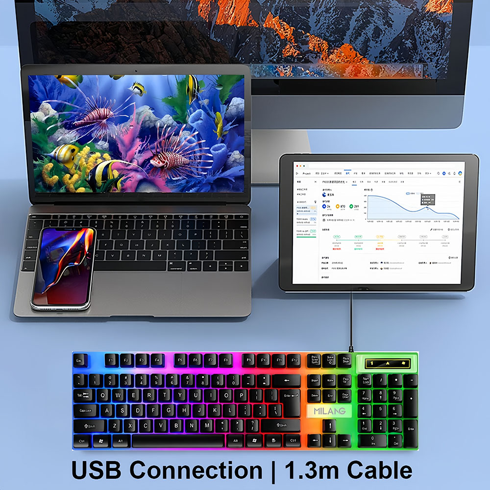 Проводная USB-клавиатура KEBID – обзор и цена Gaming Keyboard And Mouse For Xbox