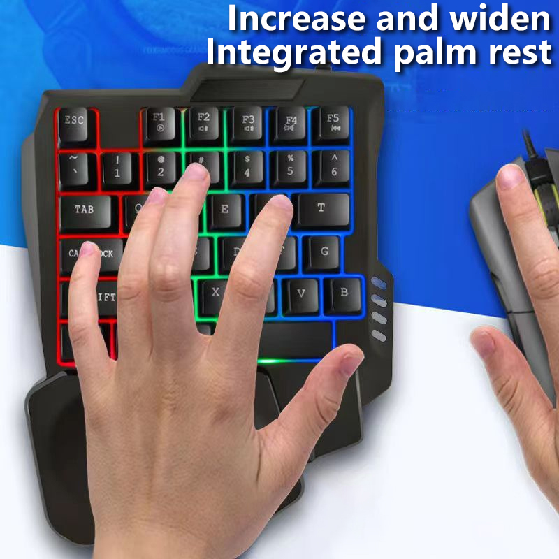 Игровая RGB-клавиатура, мини-к – обзор и цена Gaming Keyboard 1 Hand