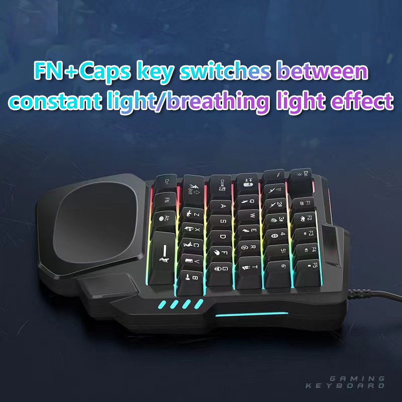 Игровая RGB-клавиатура, мини-к – обзор и цена Gaming Keyboard 1 Hand